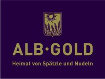 Logo 4C ALB-GOLD, gold auf dunkel mit Hintergrund