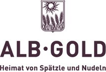 Logo RGB ALB-GOLD, Aubergine auf Weiß