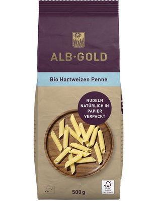 Paper packaging durum wheat fusilli