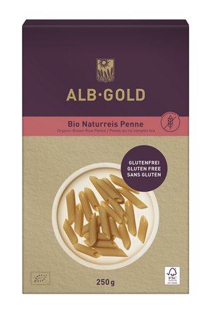 Folding box of brown rice penne